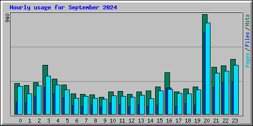 Hourly usage for September 2024