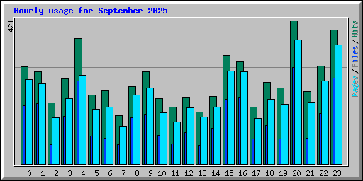 Hourly usage for September 2025