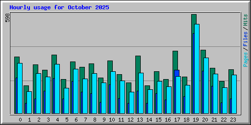 Hourly usage for October 2025