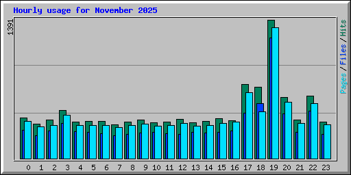 Hourly usage for November 2025